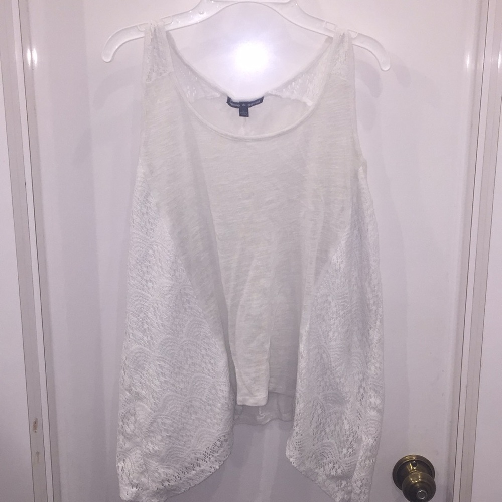 Cable&gauge large white tank top